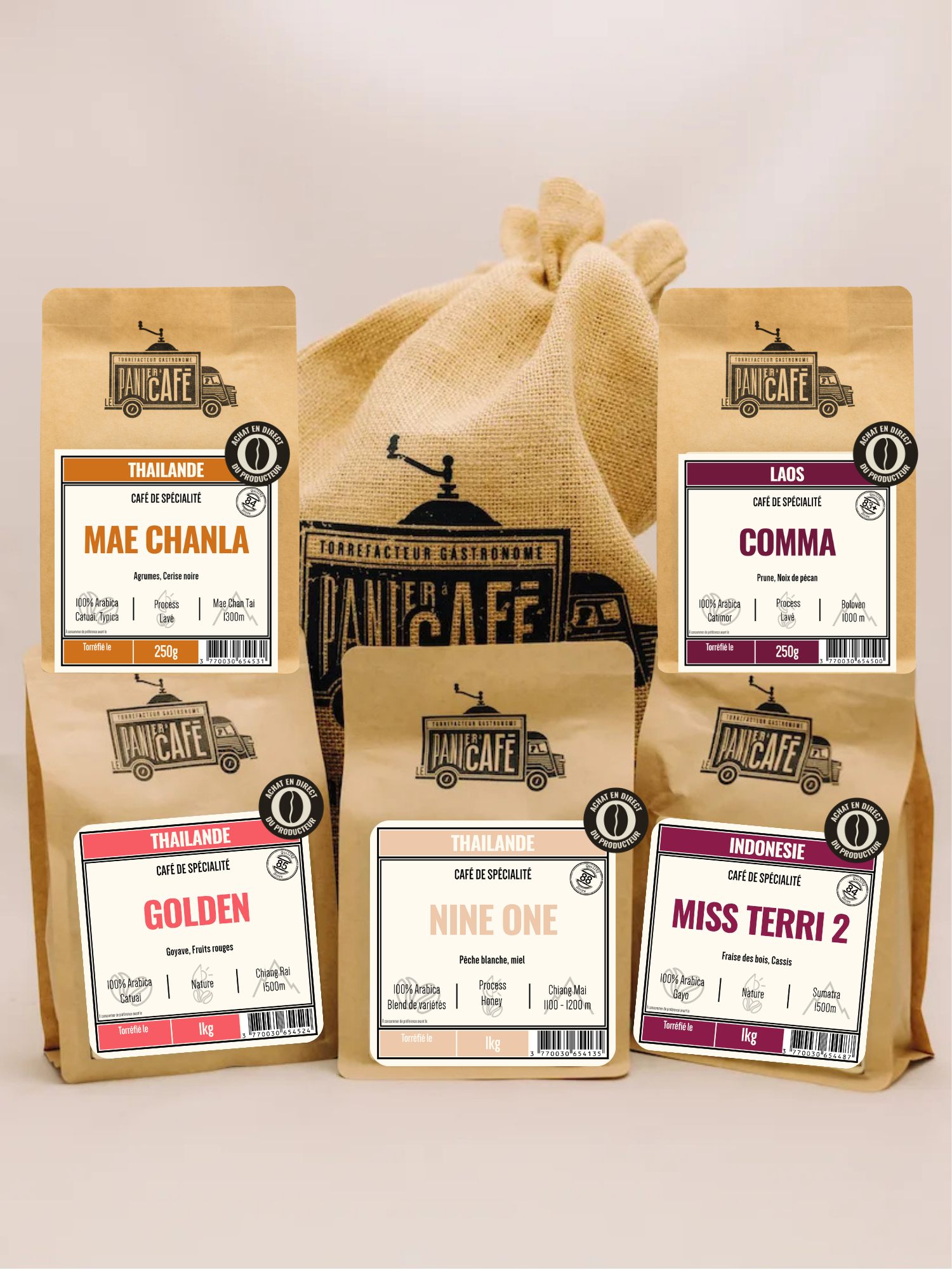 Coffret Café Sourcing en Asie (X5)